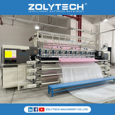 آلة غطاء الفراش ZOLYTECH آلة غطاء الفراش المتواصلة متعددة الإبرة
