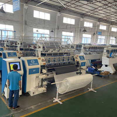 نظام خياطة اللحف الأوتوماتيكي ماكينة خياطة اللحف 60-130m / H 4.5KW حركة المحور X 304.8mm